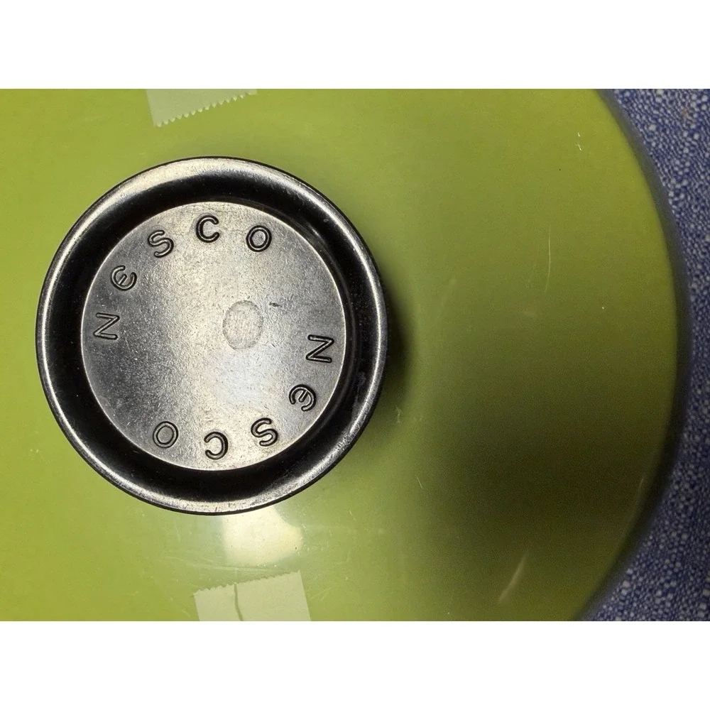 Vintage Nesco Green Electric Fondue Pot w Lid Temperature Control